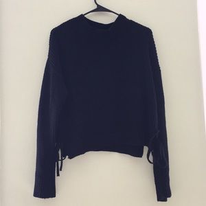 Black crop sweater